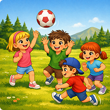 Дети играют на улице